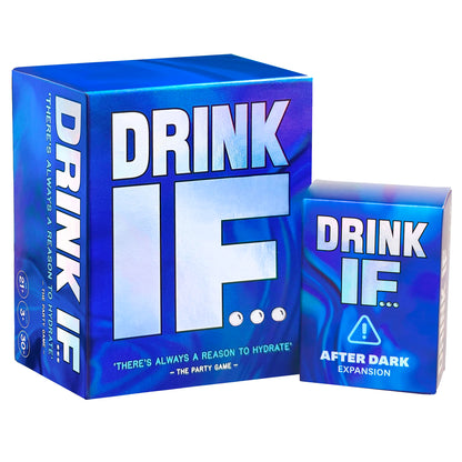 Drink IF… Adult Drinking Game for Parties + After Dark Expansion Set | Funny Icebreaker & Conversation Starter Card Game for Friends and Groups |