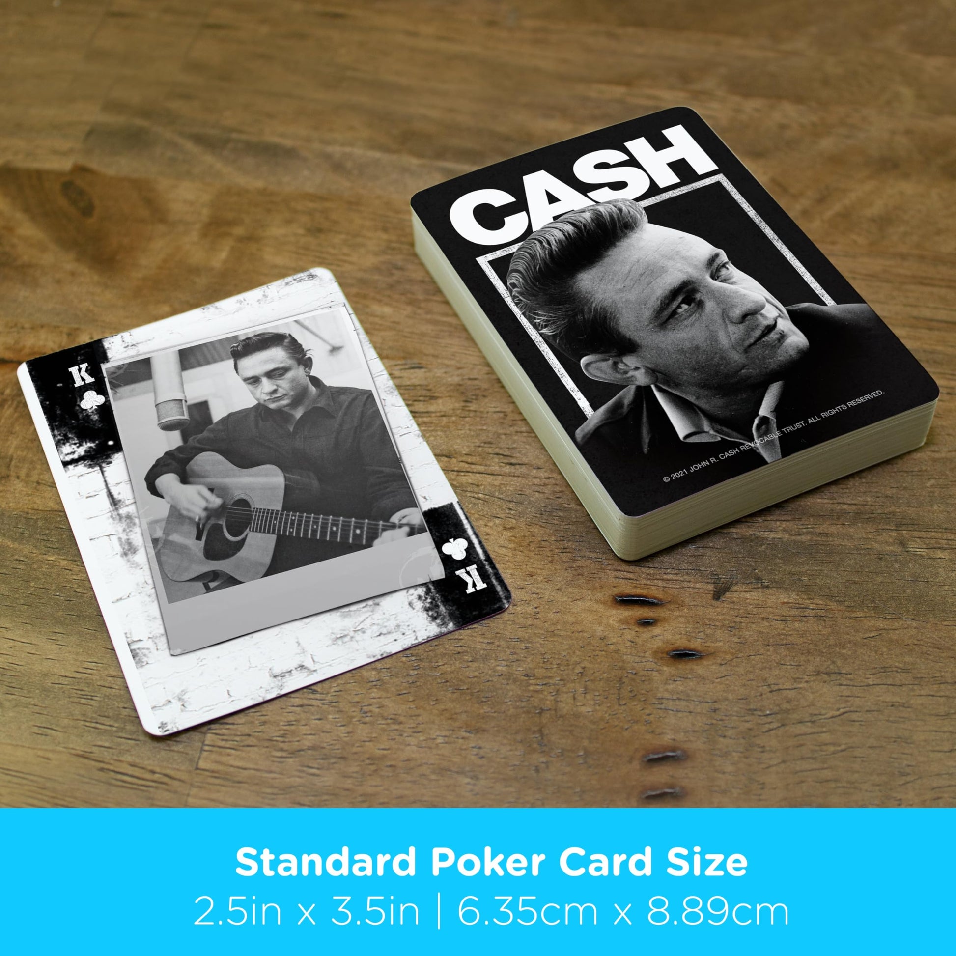 Aquarius Johnny Cash Playing Cards Standard Size - Themed Novelty Deck with 52 Unique Photo Designs - Collectible Merchandise Gift for Teens