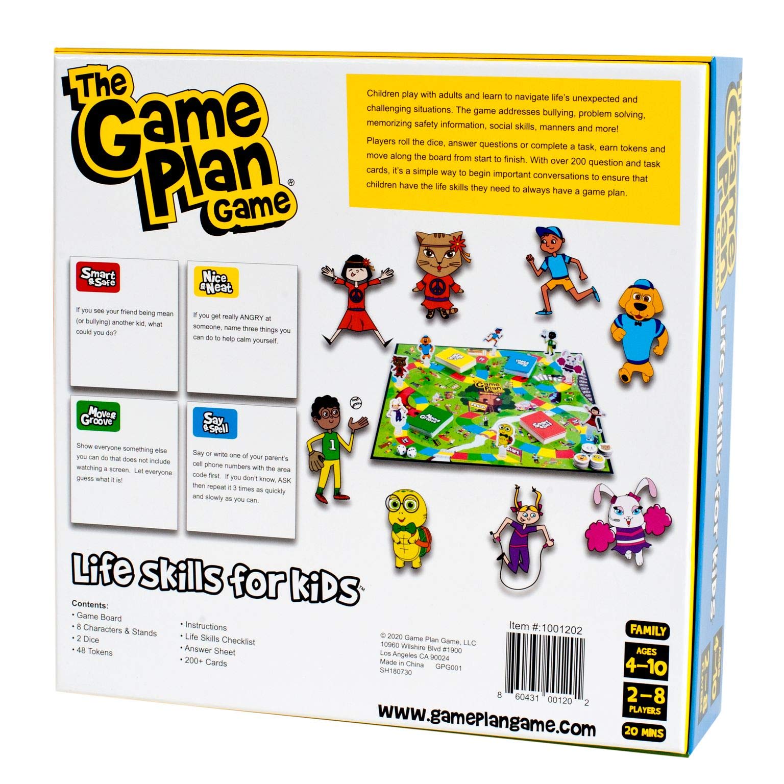 The Game Plan Life Skills for Kids Board Game, Social Skills Activities for Kids Ages 4-10, Family Board Games, Problem Solving, Feelings Management