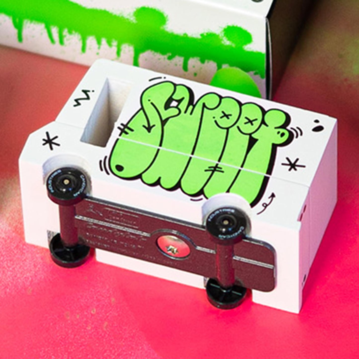 CANDYCAR® Wooden Food Truck Collection - Graffiti Green, Premium Handcrafted Beech Wood Toy Car