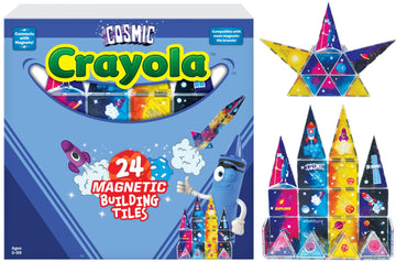 CreateOn Crayola Magnetic Tiles, Building Set for Kids, Magnetic Blocks, Travel Toys, Classroom Sensory Toys, STEM & Montessori Tools for Boys & Girls