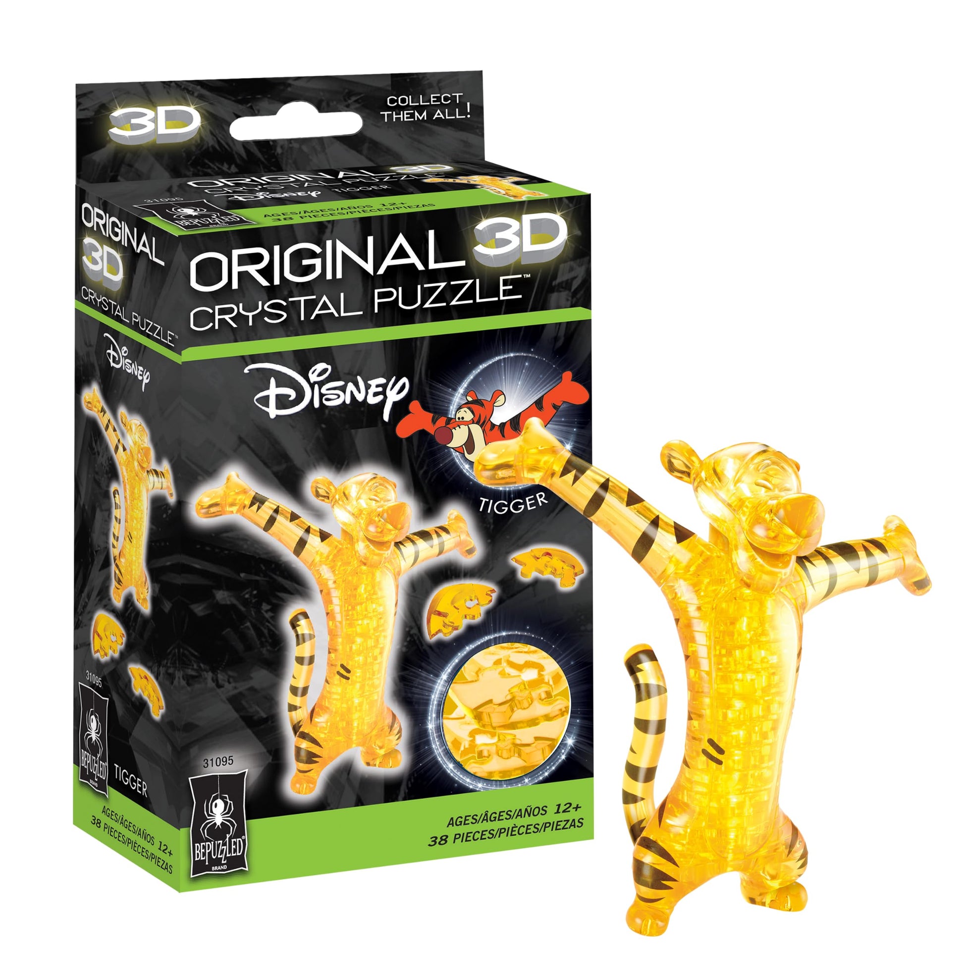 BePuzzled | Disney Tigger Original 3D Crystal Puzzle, Ages 12 and Up