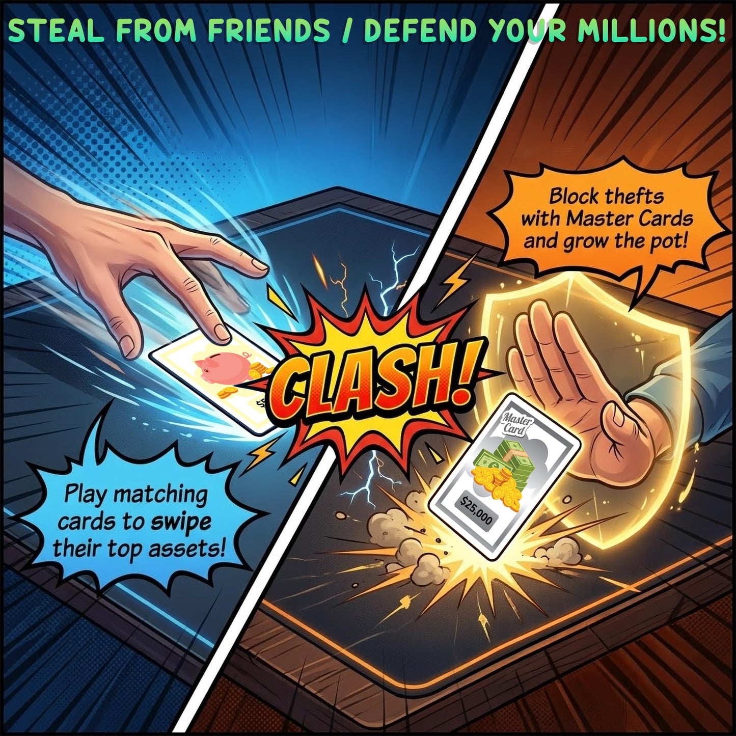 Point Games Cash Clash Card Game - Fast-Paced Family Wealth Building Game Competitive Set Collection & Strategy | Fun Party Game for Kids, Teens,