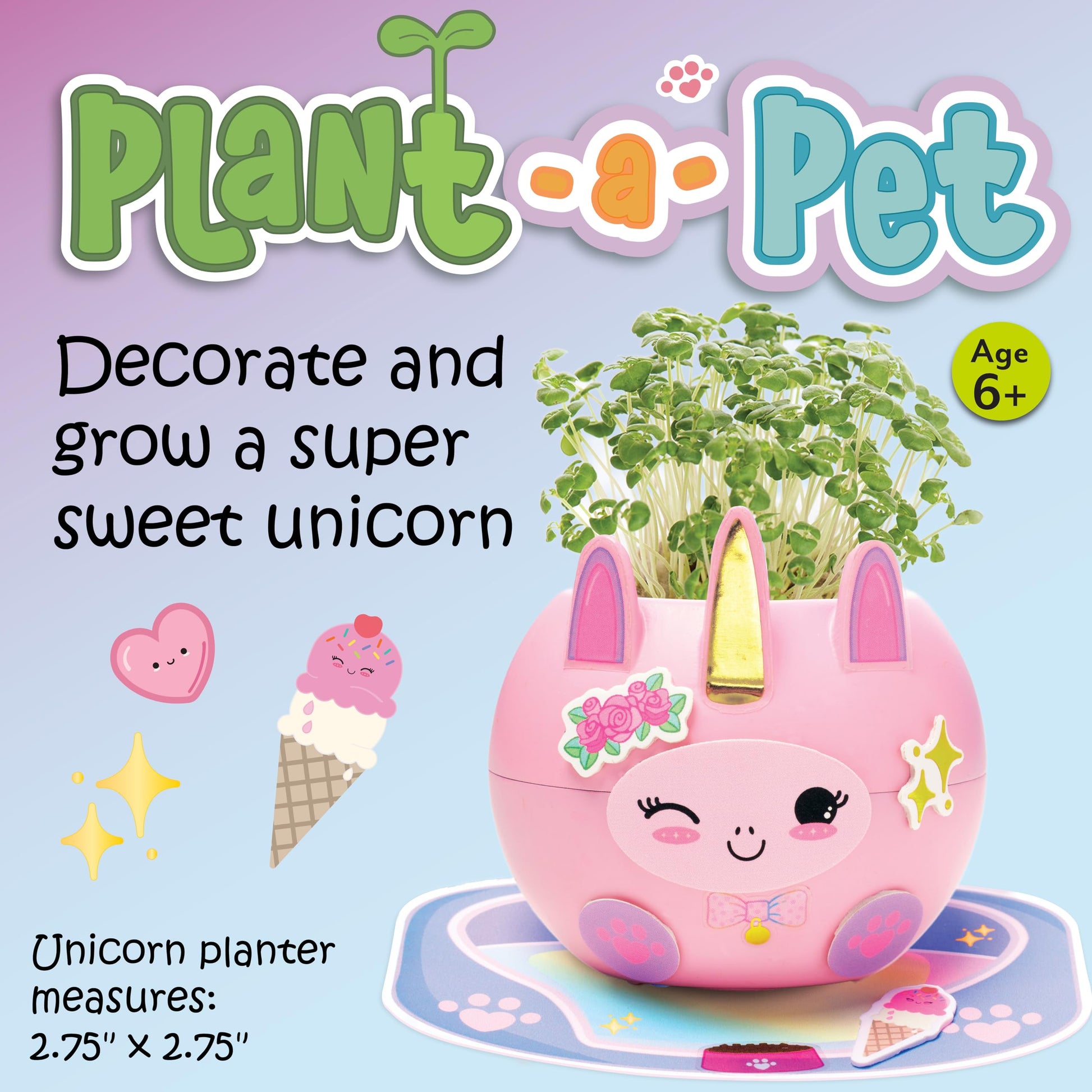 Creativity for Kids Plant-A-Pet Unicorn, Mini Garden Kit (Ages 6+)