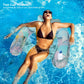 Keriday Inflatable Pool Float Chair - Floating Pool Chair Lounge Floats for Swimming Pool Water Chair Pool Lounger with Cup Holder Pool Toy Party