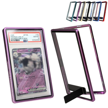 The Collector's Hubs Magnetic PSA Slab Guard 99.9% UV Resistant | Built-in Stand (Protect + Display) Shock Proof | PSA Slab Case | Slab Protector for