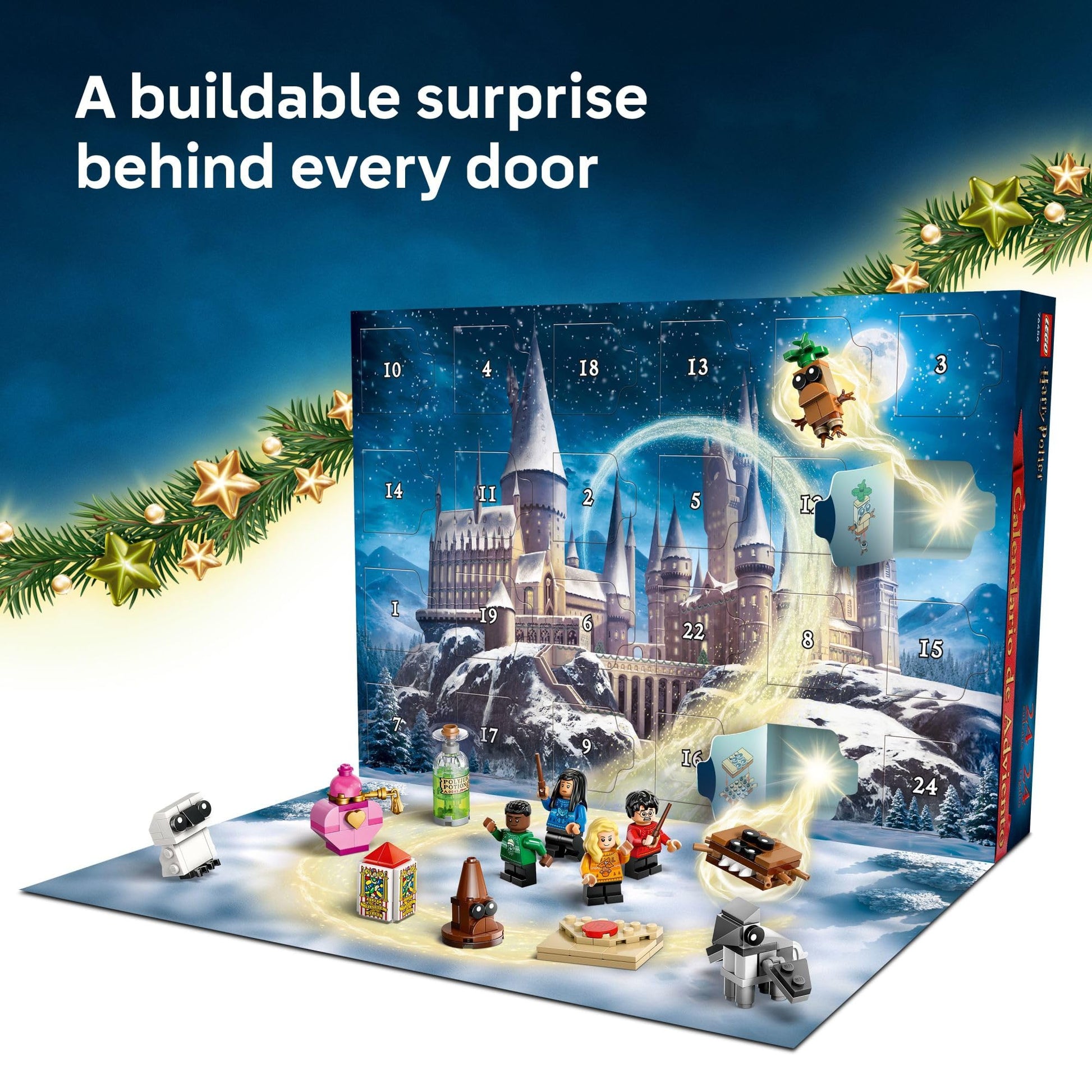 Lego Harry Potter Advent Calendar 2025 Kids Toy - Holiday Countdown for Boys & Girls, 7+ - 24 Buildable Surprises, Including Harry, Draco & Luna