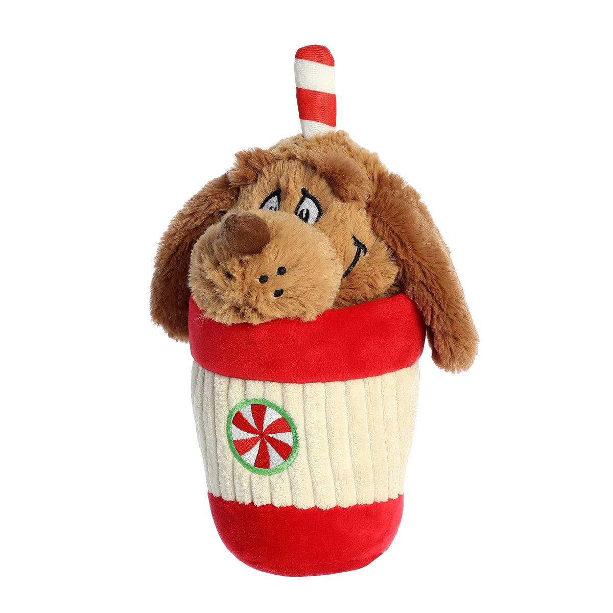 Aurora Dr. Seuss 9" Max Peppermint Cup Festive Plush