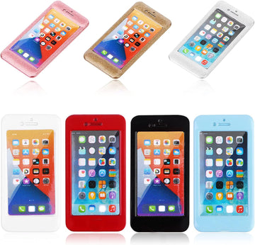 7 Pack 1/12 Scale Dollhouse Cell Phone Simulator Accessories Mini Telephones Dollhouse Accessories Scene Simulation Miniatures Playset