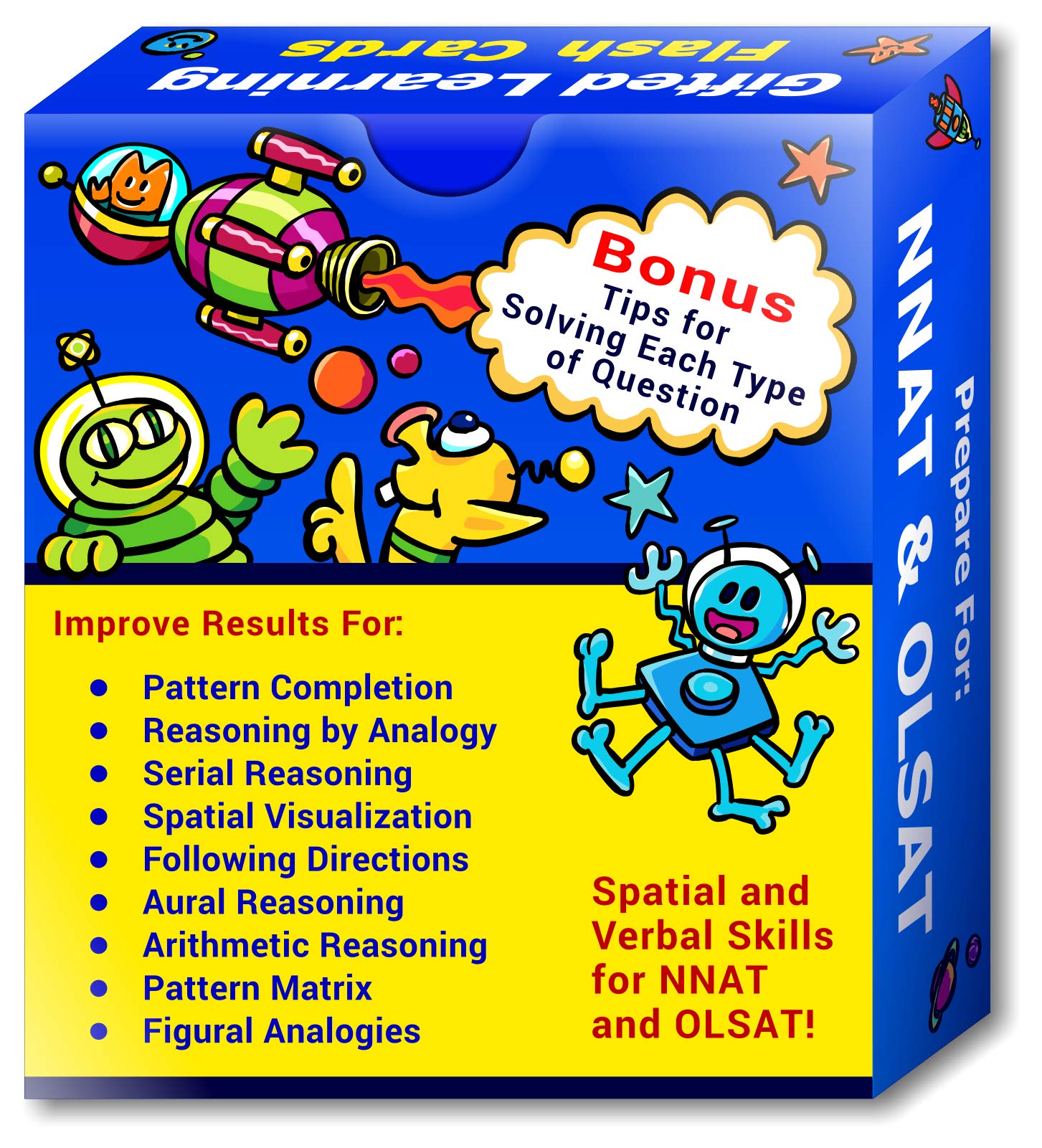 TestingMom.com NNAT and OLSAT Test Prep Flash Cards - NYC Gifted and Talented - Grade 1 (Level B) - Grade 2 (Level C) - 140+ Practice Questions - Tips