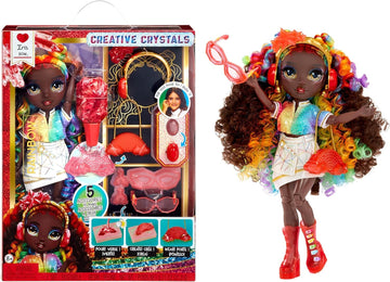 RAINBOW HIGH Creative Crystals Iris - 28 cm Rainbow Model Doll with DIY Crystal Accessory Kit, Ring for You, Resin Game, Gift for 8+ Years, Non-Edible
