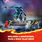LEGO NINJAGO Kai’s Elemental Fire Mech Action Figure, Mini Ninja Toy for Kids with Customizable Red Ninja Figure Plus Kai and Zane Minifigures