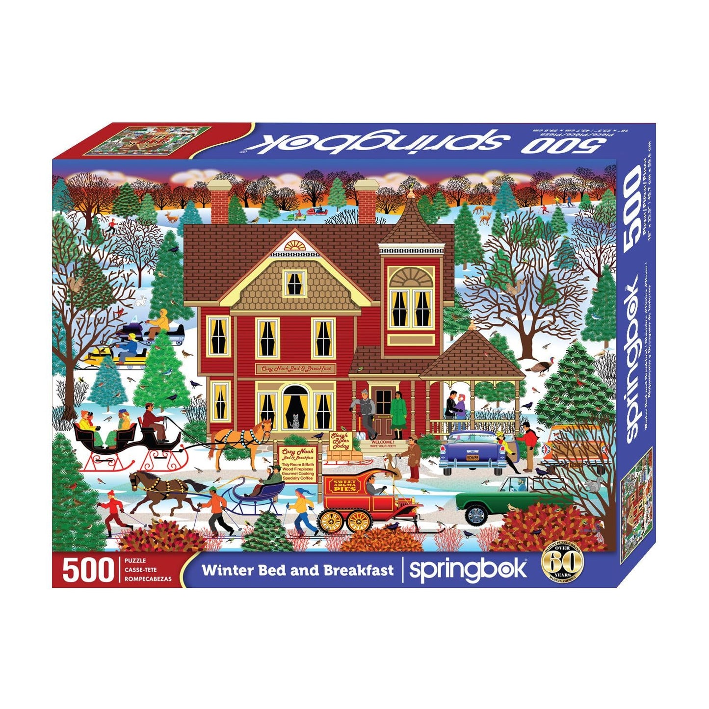 Springbok Winter Bed & Breakfast 500 Piece Christmas Jigsaw Puzzle