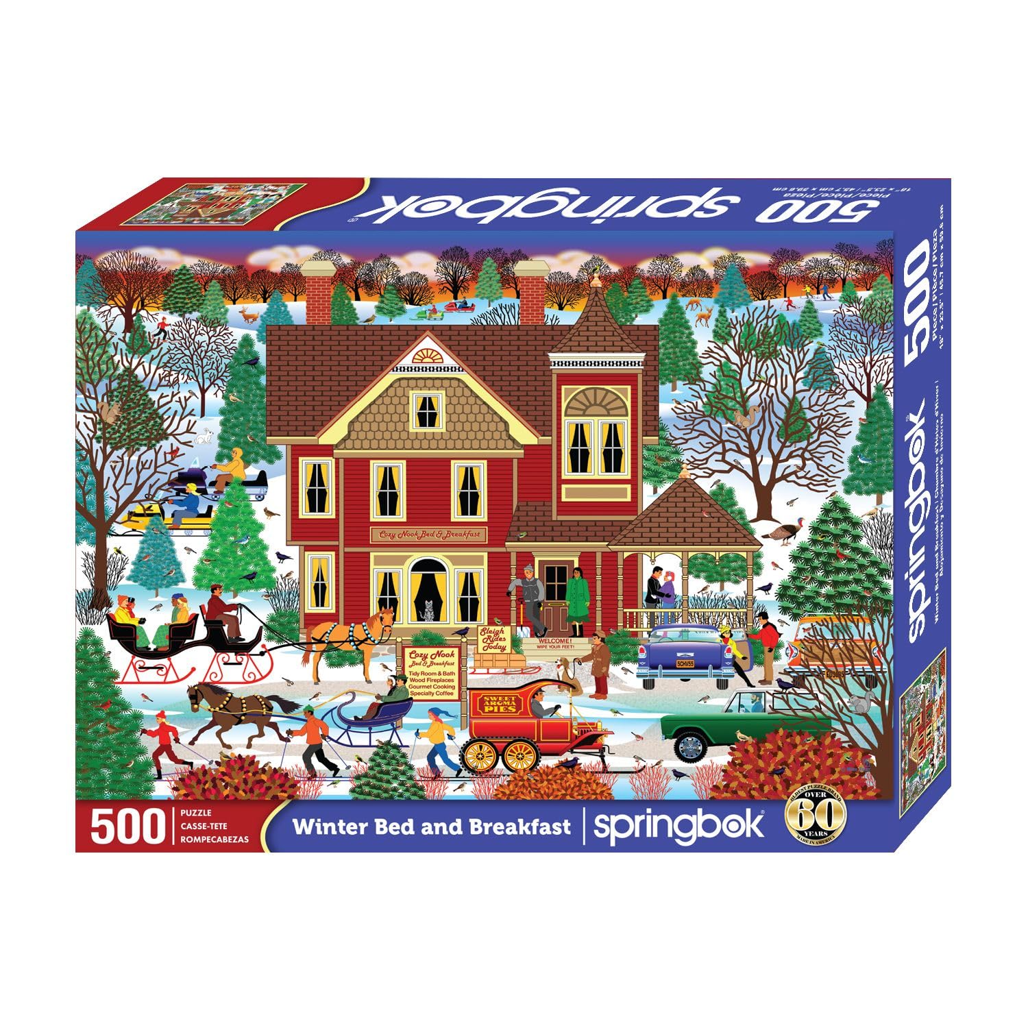 Springbok Winter Bed & Breakfast 500 Piece Christmas Jigsaw Puzzle