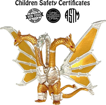 TwCare Set of 10 Dinosaur vs Kong Dinosaur Dragon Toys Movable Joint Action Figures, King of The Monsters Shin Ultima Gamera Mecha MechaGodzilla
