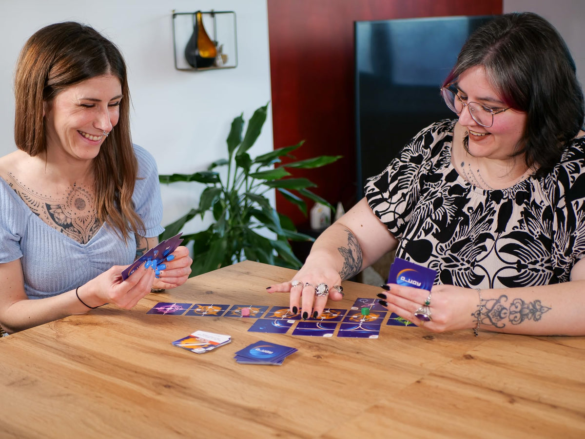 a_way, Space Race Strategy Card Travel Game, 2 to 4 Players, Ages 10+