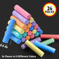 JOYIN 24 PCS Washable Sidewalk Chalks Set Non-Toxic Jumbo Chalk for Schools, Outdoor Art Play, Paint on Chalkboard, Blackboard and Playground (6