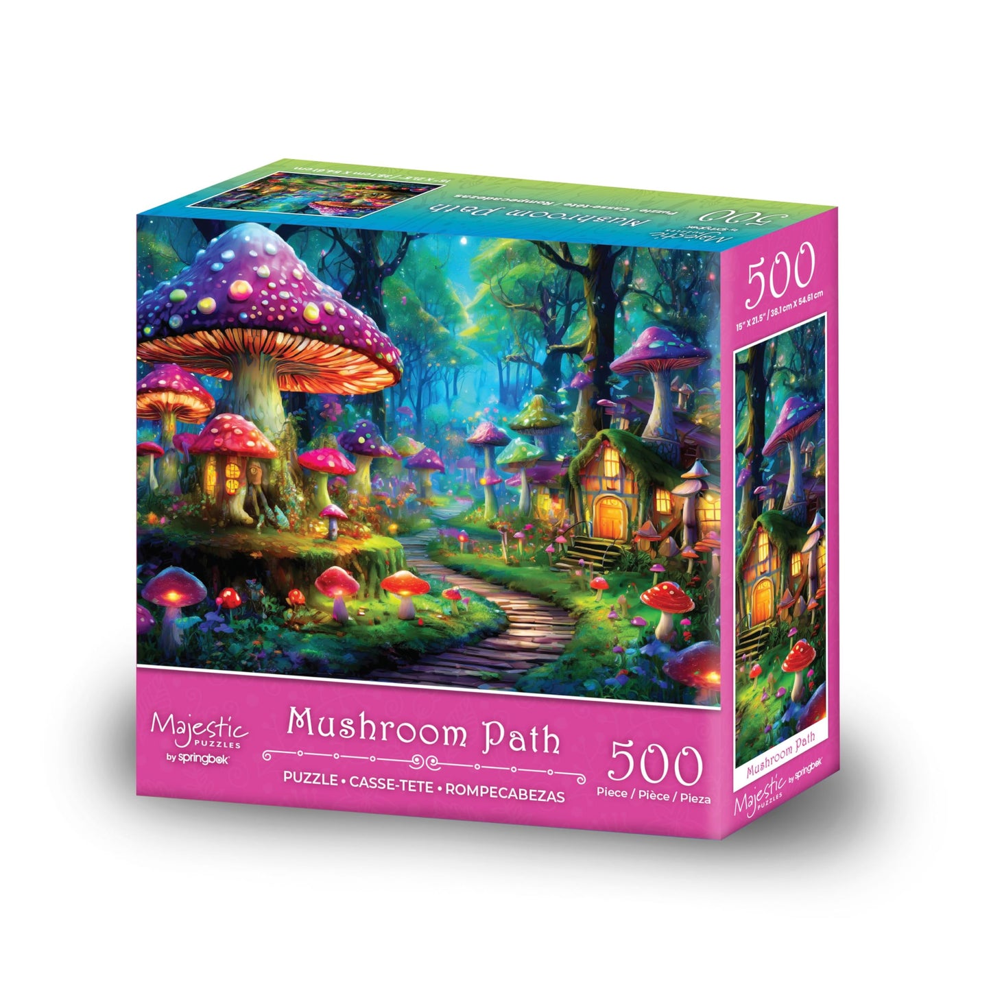 Majestic Mushroom Path 500 Piece Jigsaw Puzzle for Adults