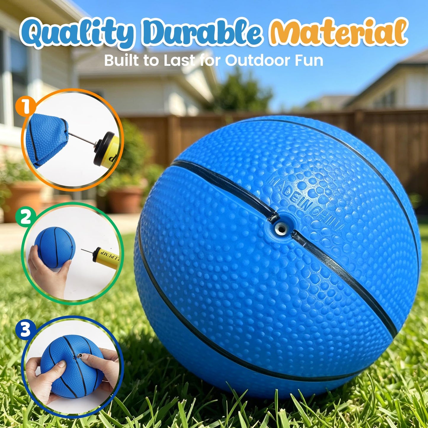 Shindel 5 Inch Mini Basketball, 6 PCS Small Basketballs with Pump