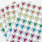 American Sign Language ASL"I Love You" Rainbow ILY Glove Hand Reusable Restickable Stickers (140/package) C