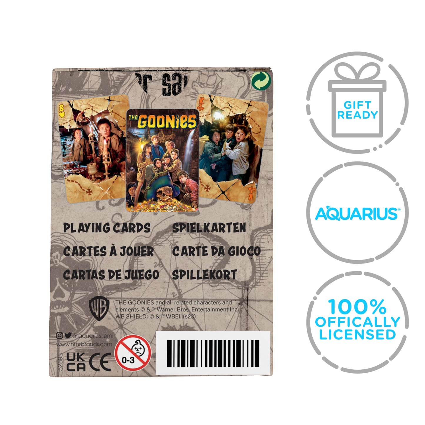 Aquarius Goonies Playing Cards Standard Size - Themed Novelty Deck with 52 Unique Movie Designs - Collectible Merchandise Gift for Teens and Adults
