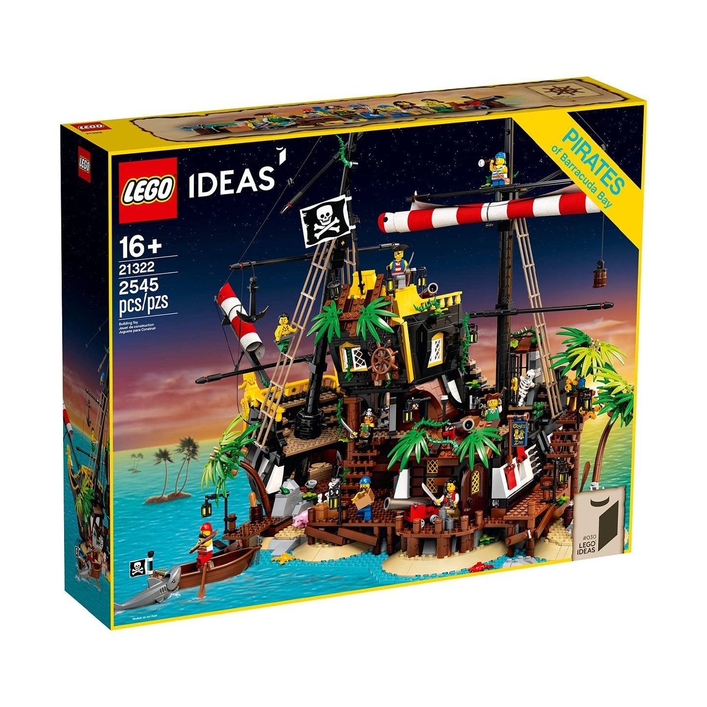 LEGO Ideas Pirates of Barracuda Bay 21322 Building Kit, Cool Pirate Shipwreck Model with Pirate Action Figures for Play and Display, Makes a Great