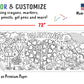 Tiny Expressions Valentines Coloring Tablecloth - Rolled, No Creases 30" x 72" Giant Coloring Poster to Color On - Valentine's Day Activity