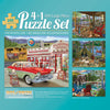 Bits and Pieces - 4-in-1 Multi-Pack Large 300 Piece Jigsaw Puzzles for Adults - Jigsaw Puzzle Set Bundle by Bigelow Illustrations, Completed Puzzle