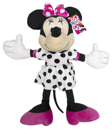 Jay Franco Disney Minnie Mouse Dots are New Black Pillow Buddy - Plush Stuffed Kids Super Soft Polyester Microfiber, 21 inch (Official Disney Product)