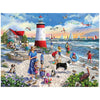 White Mountain 500 Piece Jigsaw Puzzle Summer Sailboat, Lighthouse Beach