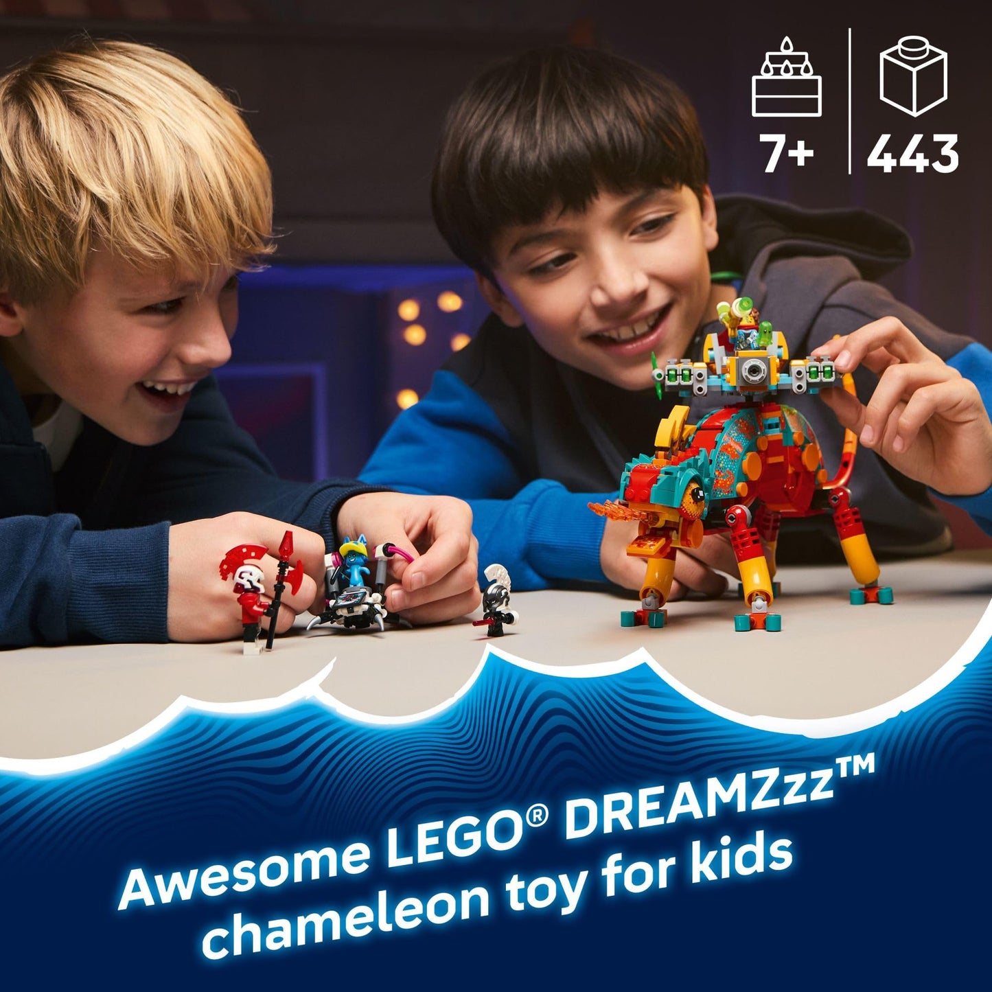 LEGO DREAMZzz Mateo’s Fire Chameleon Building Toy - Pretend Play Set for Kids, Ages 7+ - Storytelling Toy for Boys & Girls - 2 Construction Modes