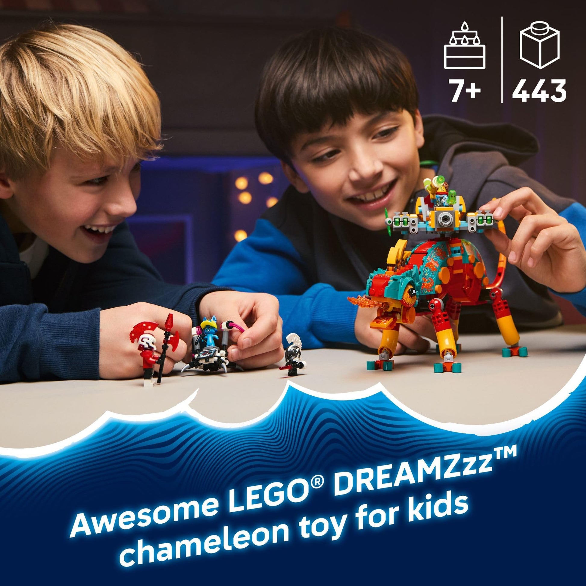 LEGO DREAMZzz Mateo’s Fire Chameleon Building Toy - Pretend Play Set for Kids, Ages 7+ - Storytelling Toy for Boys & Girls - 2 Construction Modes