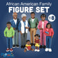 Creative Minds Marvel Education African American Family Toy Figure Set for Kids Ages 3+, Set of 8 Inclusive and Diverse Dollhouse Toy Figurines