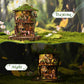 qpdbookpd DIY Book Nook,Buchstütze Aus Holz und 3D-Puzzle mit LED-Licht, bastelset Erwachsene?mini Book Nook,Weihnachten Geburtstag Geschenke(Forest