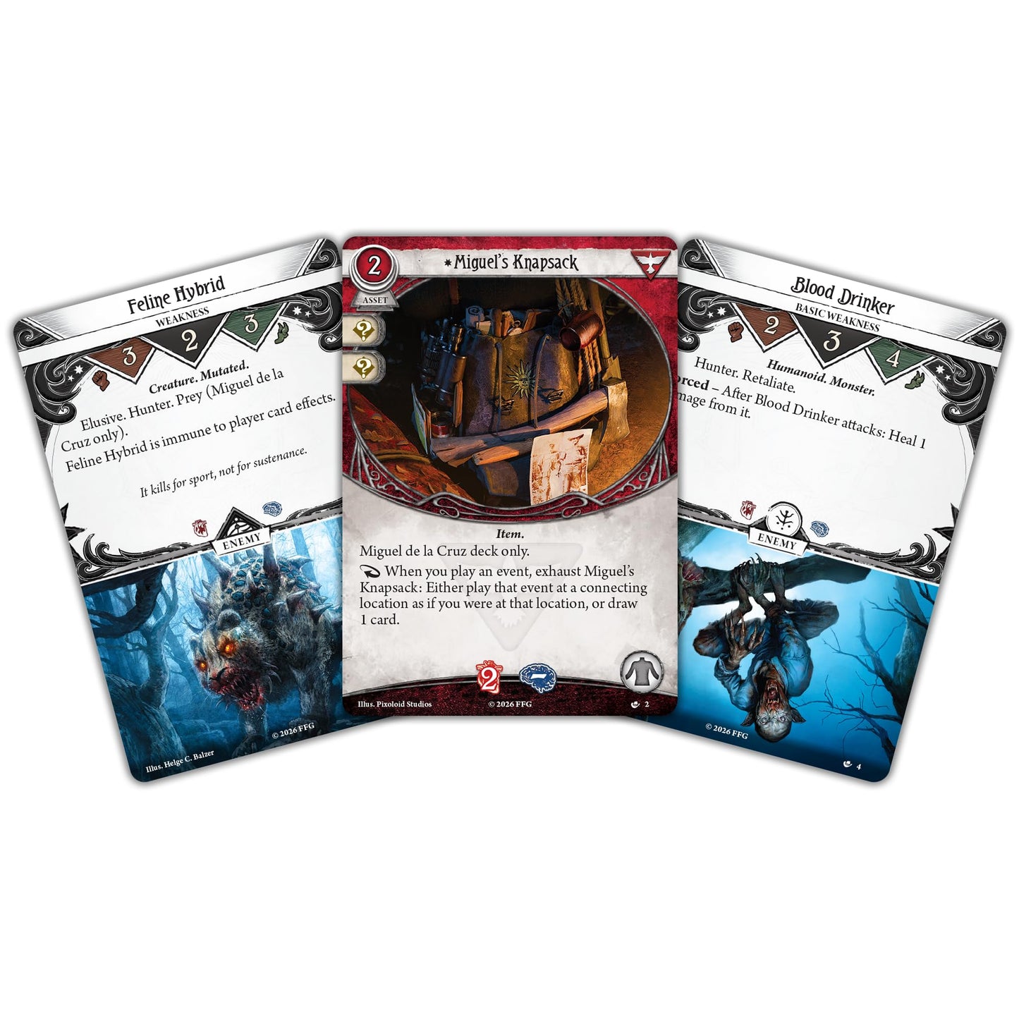 Asmodee Arkham Horror: The Card Game Miguel de la Cruz Investigator Deck - Survivor Role Deck with Traps & Tracking Abilities, Ages 14+, 1-4 Players