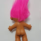 Troll Doll Pink Hair Vintage Retro