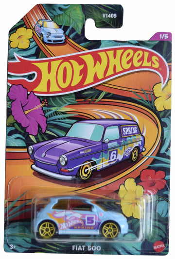 Hot Wheels Fiat 500, Spring Edition 1/6 [Blue]