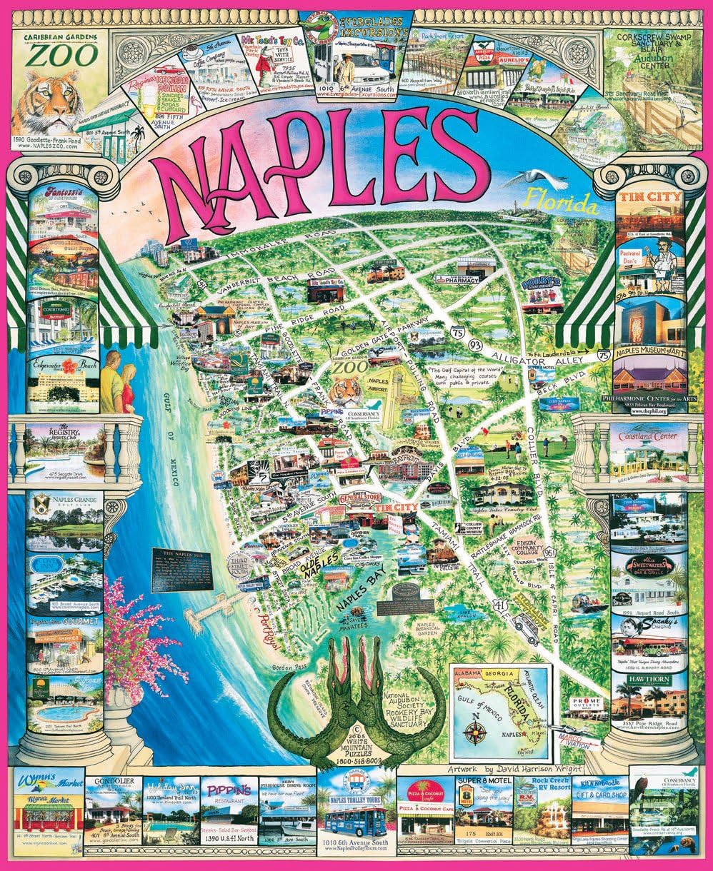 White Mountain 1000 Piece Jigsaw Puzzle, Naples Florida States