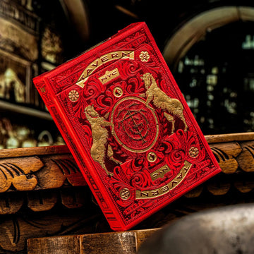 theory11 Tavern on The Green Playing Cards - Red Edition, Premium Collectible Poker Deck, Standard Index