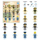 Picasso Toys Magnetic Action Figures Character Law Enforcement for Construction Building Block Tiles Toy Set Magnet Expansion Variety Pack Educational
