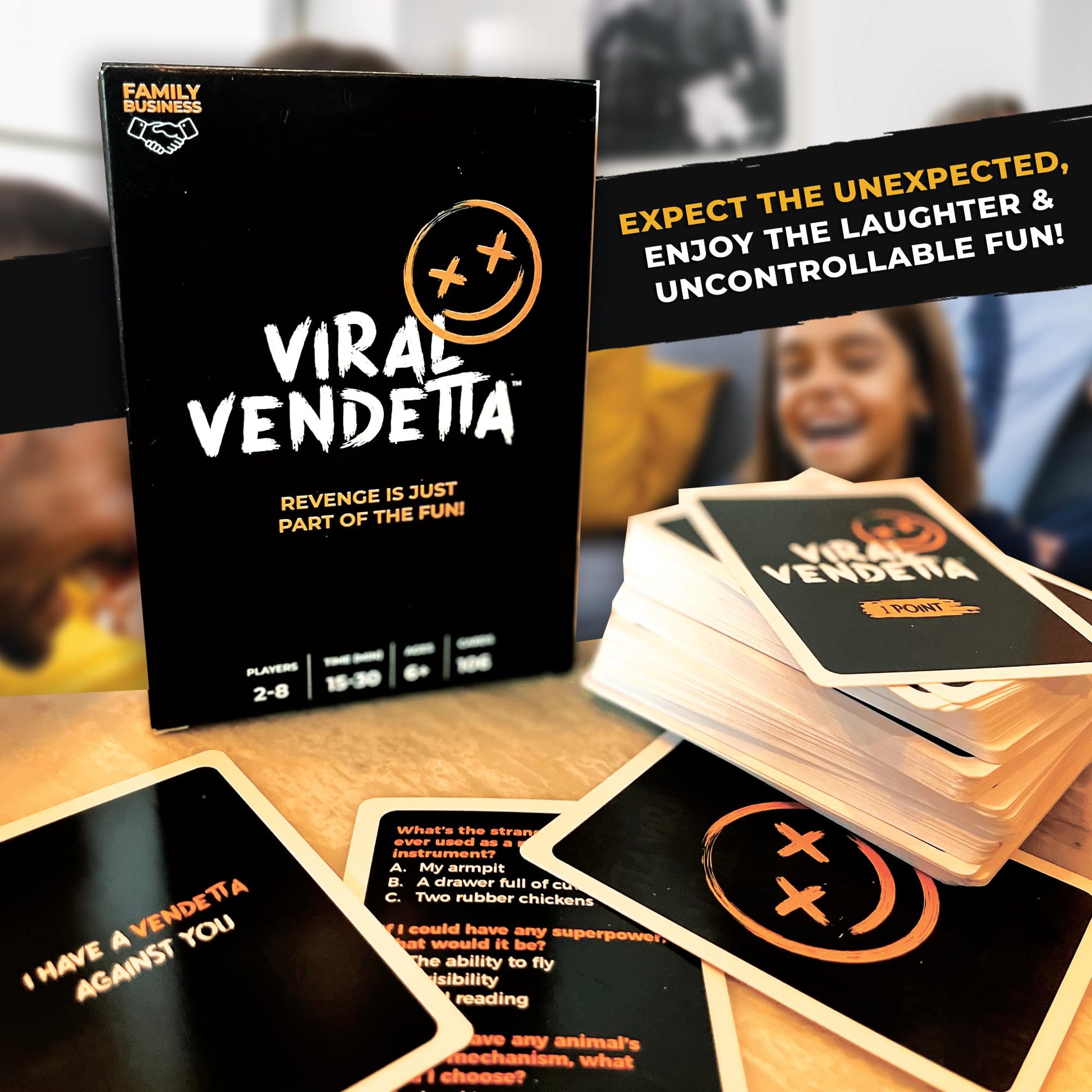 Slapburger Viral Vendetta Party - Fun and Engaging Card Game for Ages 6+ - Family & Friends Party Play- Easy to Play, Hilarious & Entertaining
