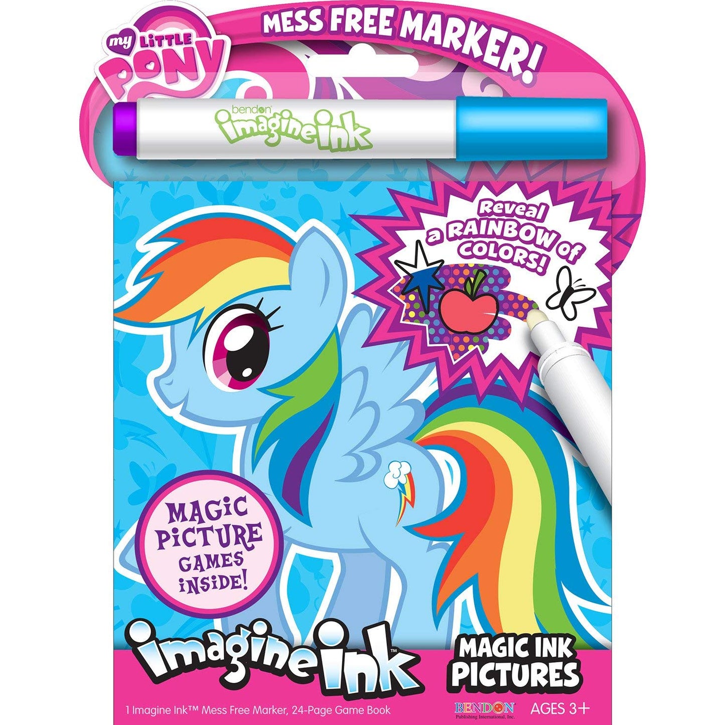 My Little Pony Imagine Ink Coloring Super Set - Bundle of 3 "MLP Mess-Free Coloring Books for Kids |My Little Pony Party Favors and Activities