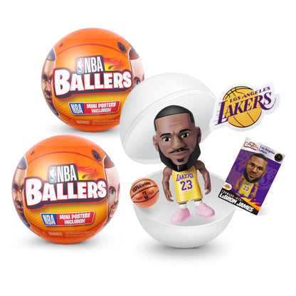 5 Surprise NBA Ballers Series 1 (2 Pack) Toy Mystery Capsule Figurine by ZURU for Kids, Teens, Adults- Players Like Luka Don?i?, LaMelo Ball, Jayson