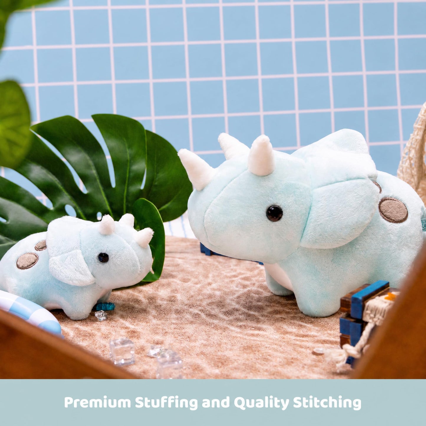 Bellzi Triceratops Cute Stuffed Animal Plush Toy - Adorable Soft Dinosaur Toy Plushies and Gifts - Perfect Present for Kids, Babies, Toddlers - Seri