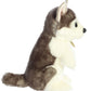 Aurora Adorable Miyoni Tots Sitting Pretty Husky Pup Stuffed Animal - Lifelike Detail - Cherished Companionship - White 10 Inches