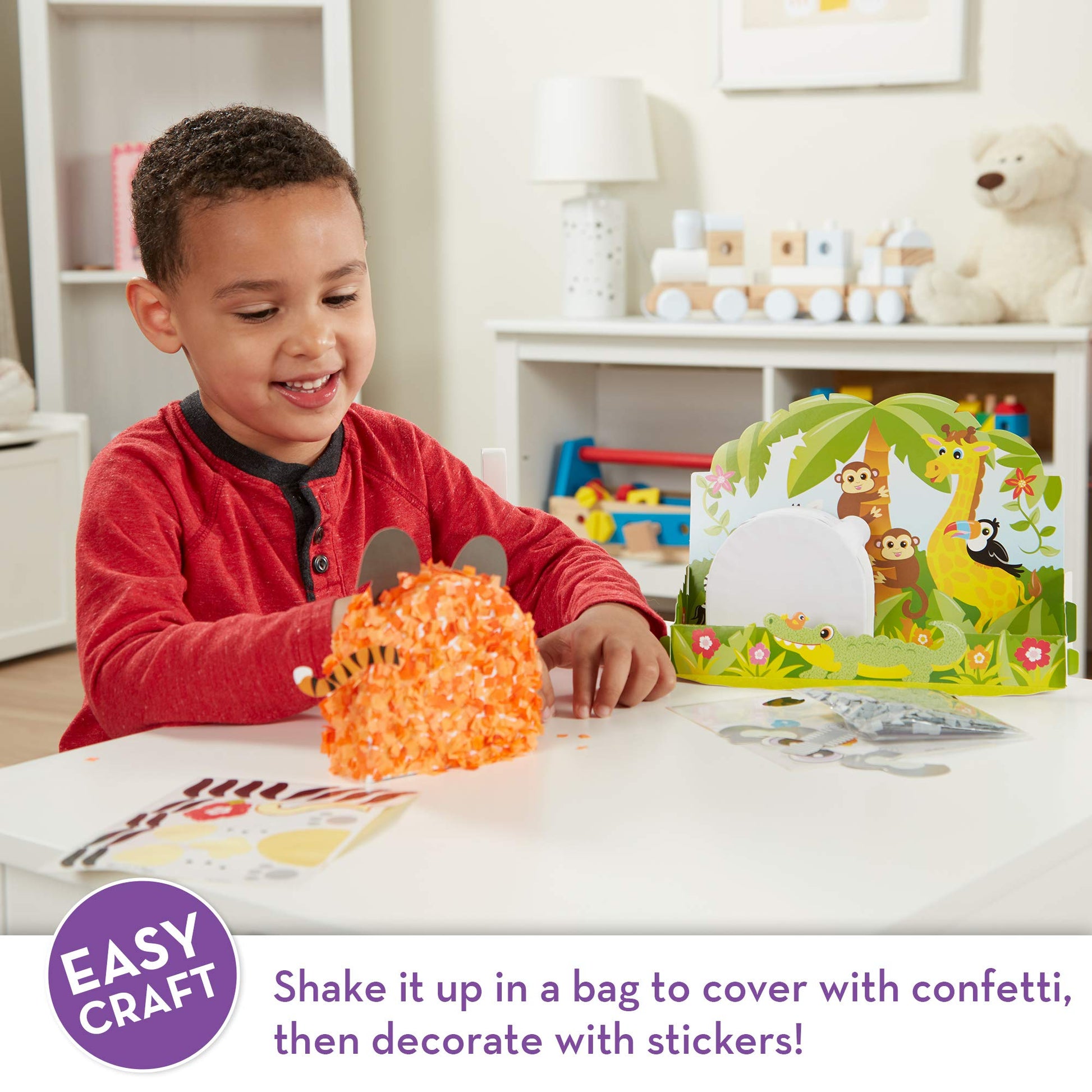 Melissa & Doug Shake It! Safari Animals Beginner Craft Kit