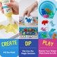 Kiditos Dinosaur Magic Water Elf Toy Kit-Squishies for Kids, 20 Gels & 10 Molds, Magic Gel Water Pets Sensory Toy, Fun DIY Craft Kit, Party Favors