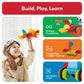PicassoTiles 120pcs Hedgehog Interlocking Building Blocks Tiles Construction Toy Set Learning Playset STEAM Development Preschool Kindergarten Toy