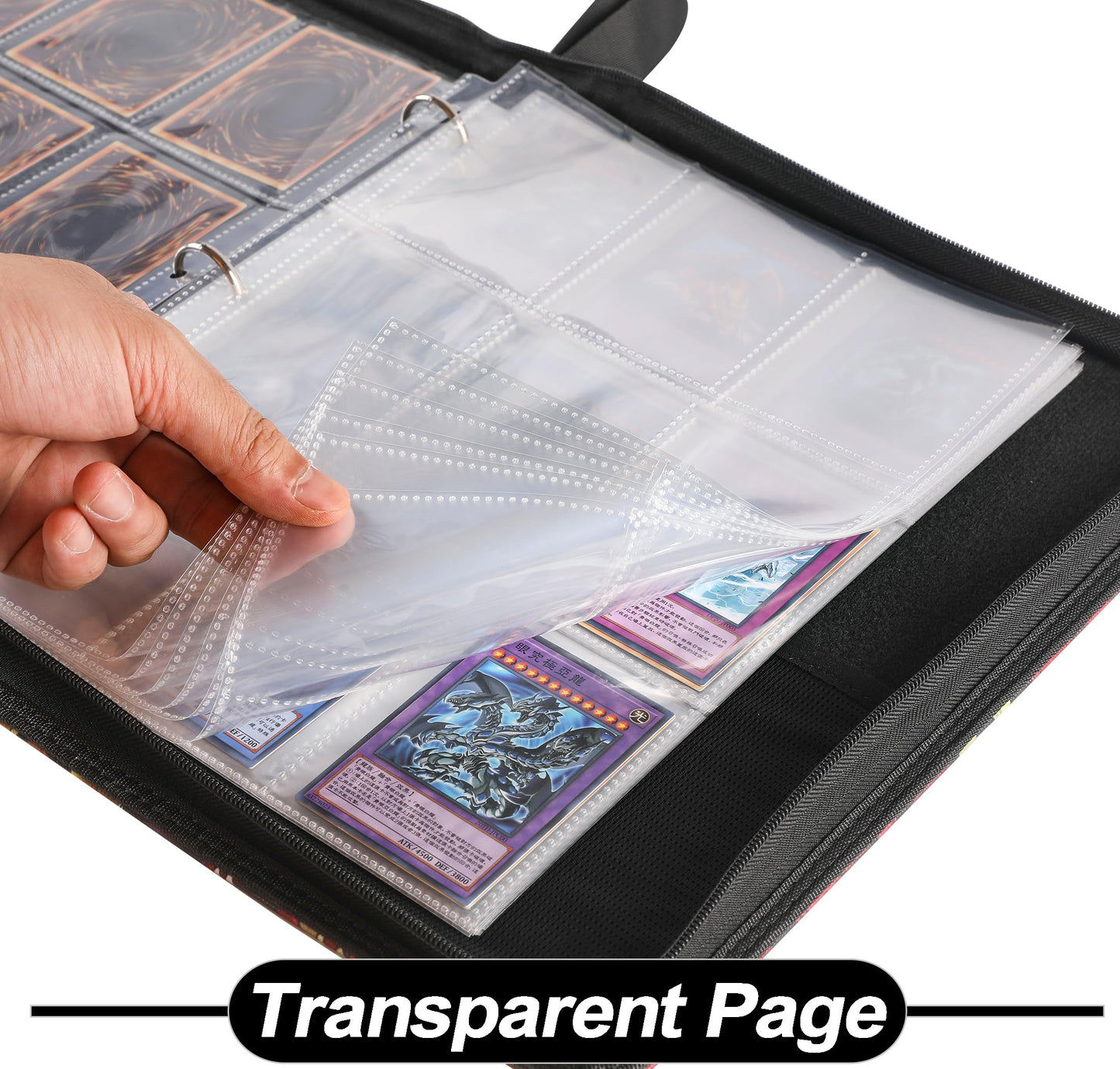 DRZERUI Card Binder for YuGiOh Cards - 9 Pocket Card Holder Book with Sleeves Compatible with Yugioh Cards, Holds 720 Cards