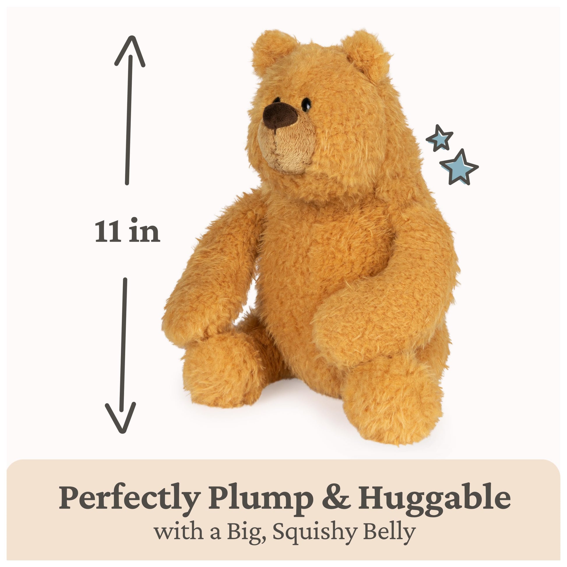 GUND Growler 11-Inch Classic Amber Teddy Bear Plush Toy for Ages 0+